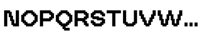 Booster Pixel Semibold Font UPPERCASE