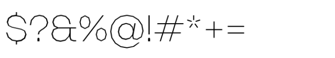 Booster Polygonal Thin Font OTHER CHARS