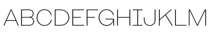 Booster Polygonal Thin Font UPPERCASE