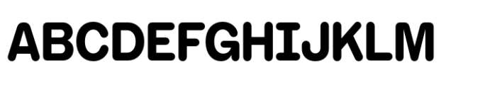 Booster Rounded Compact Bold Font UPPERCASE