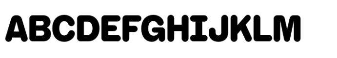 Booster Rounded Compact Extrabold Font UPPERCASE