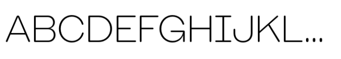 Booster Rounded Extralight Font UPPERCASE
