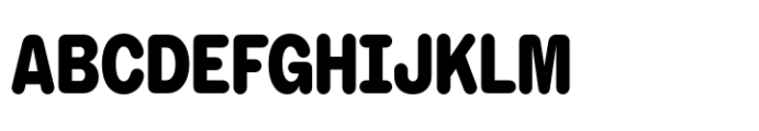 Booster Rounded Narrow Extrabold Font UPPERCASE
