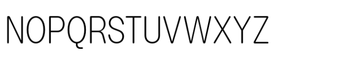 Booster Rounded Narrow Extralight Font UPPERCASE