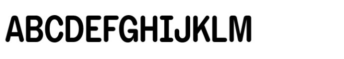 Booster Rounded Narrow Semibold Font UPPERCASE