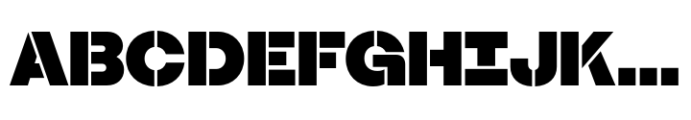 Booster Stencil Black Font UPPERCASE