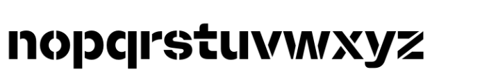 Booster Stencil Bold Font LOWERCASE