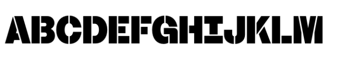 Booster Stencil Compact Black Font UPPERCASE