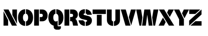 Booster Stencil Compact Black Font UPPERCASE