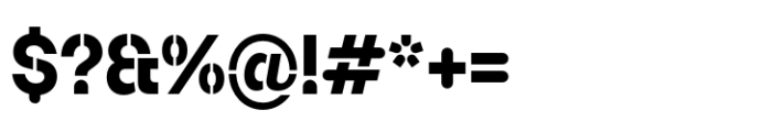 Booster Stencil Compact Bold Font OTHER CHARS