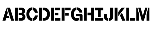 Booster Stencil Compact Bold Font UPPERCASE