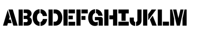 Booster Stencil Compact Extrabold Font UPPERCASE