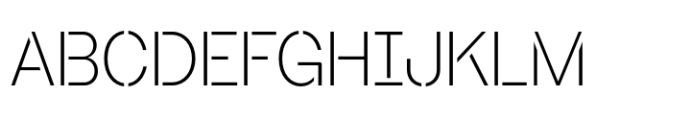 Booster Stencil Compact Extralight Font UPPERCASE
