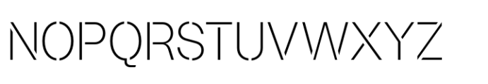 Booster Stencil Compact Extralight Font UPPERCASE