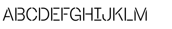 Booster Stencil Compact Light Font UPPERCASE