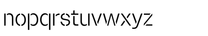 Booster Stencil Compact Light Font LOWERCASE