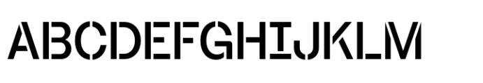 Booster Stencil Compact Medium Font UPPERCASE