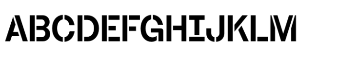 Booster Stencil Compact Semibold Font UPPERCASE