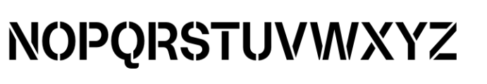 Booster Stencil Compact Semibold Font UPPERCASE