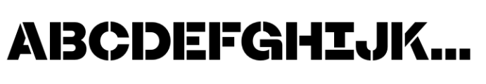 Booster Stencil Extrabold Font UPPERCASE