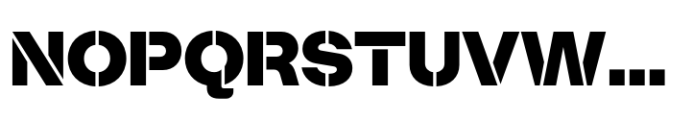 Booster Stencil Extrabold Font UPPERCASE