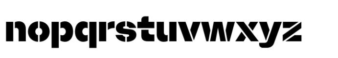 Booster Stencil Extrabold Font LOWERCASE