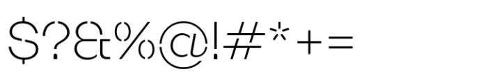 Booster Stencil Extralight Font OTHER CHARS