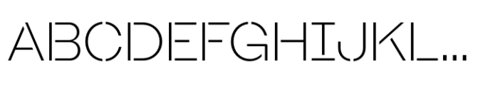 Booster Stencil Extralight Font UPPERCASE