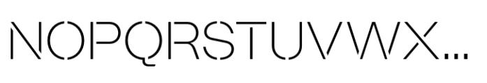 Booster Stencil Extralight Font UPPERCASE