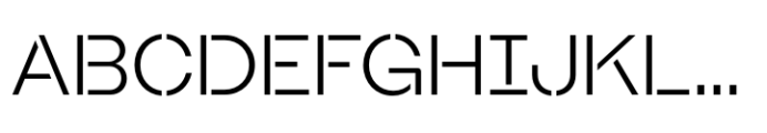 Booster Stencil Light Font UPPERCASE