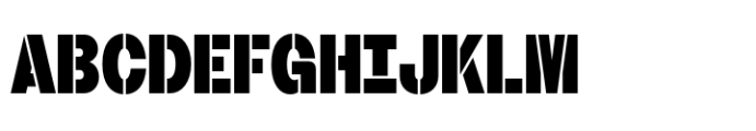 Booster Stencil Narrow Black Font UPPERCASE
