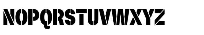 Booster Stencil Narrow Black Font UPPERCASE