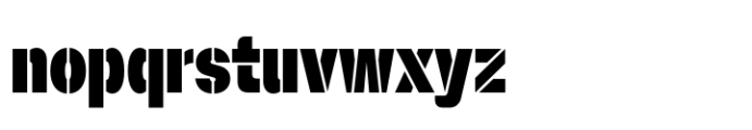 Booster Stencil Narrow Black Font LOWERCASE
