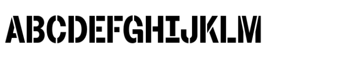 Booster Stencil Narrow Bold Font UPPERCASE