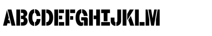 Booster Stencil Narrow Extrabold Font UPPERCASE