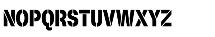Booster Stencil Narrow Extrabold Font UPPERCASE