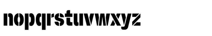 Booster Stencil Narrow Extrabold Font LOWERCASE