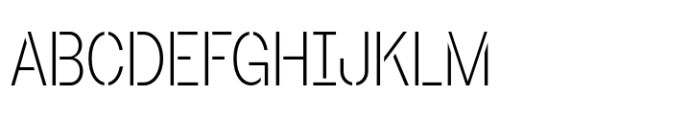 Booster Stencil Narrow Extralight Font UPPERCASE