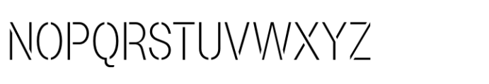 Booster Stencil Narrow Extralight Font UPPERCASE