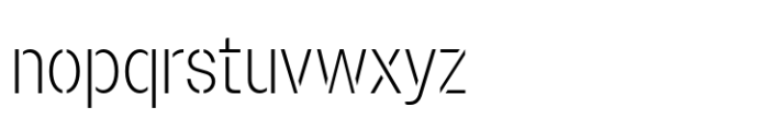 Booster Stencil Narrow Extralight Font LOWERCASE