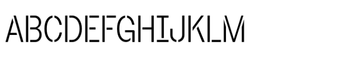 Booster Stencil Narrow Light Font UPPERCASE