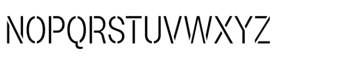 Booster Stencil Narrow Light Font UPPERCASE