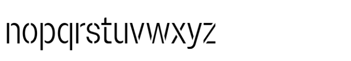 Booster Stencil Narrow Light Font LOWERCASE