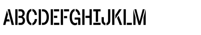 Booster Stencil Narrow Medium Font UPPERCASE