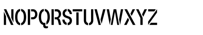 Booster Stencil Narrow Medium Font UPPERCASE