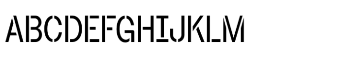 Booster Stencil Narrow Regular Font UPPERCASE
