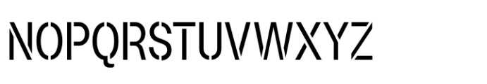 Booster Stencil Narrow Regular Font UPPERCASE