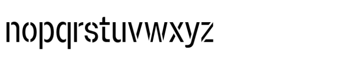 Booster Stencil Narrow Regular Font LOWERCASE