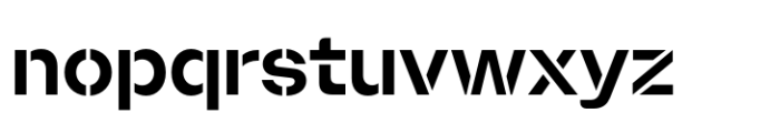 Booster Stencil Semibold Font LOWERCASE