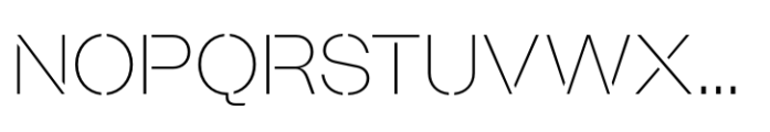 Booster Stencil Thin Font UPPERCASE